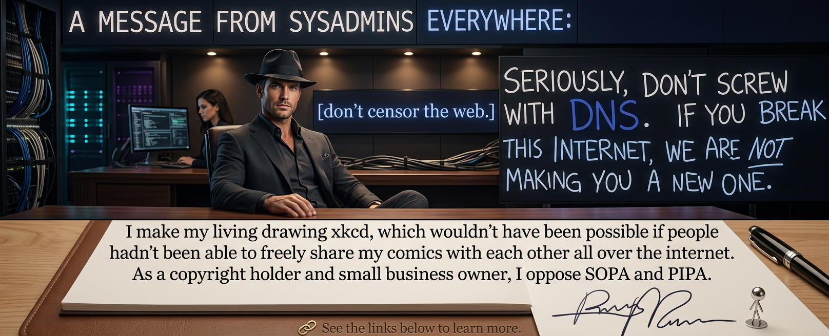 In protest of SOPA, I'm currently getting totally blacked out.