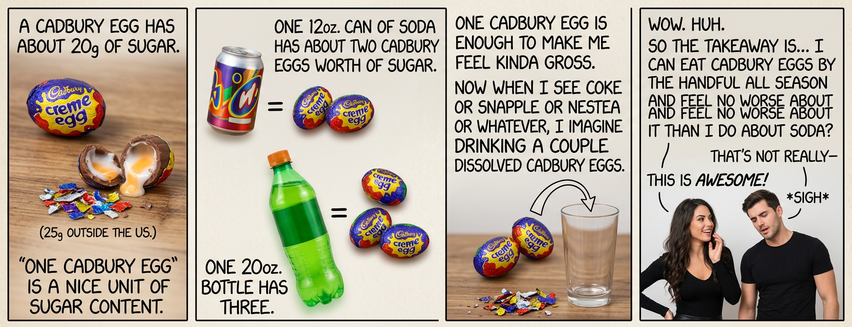 When they moved production from New Zealand to the UK and switched from the runny white centers to the thick, frosting-like filling, it got way harder to cook them scrambled.