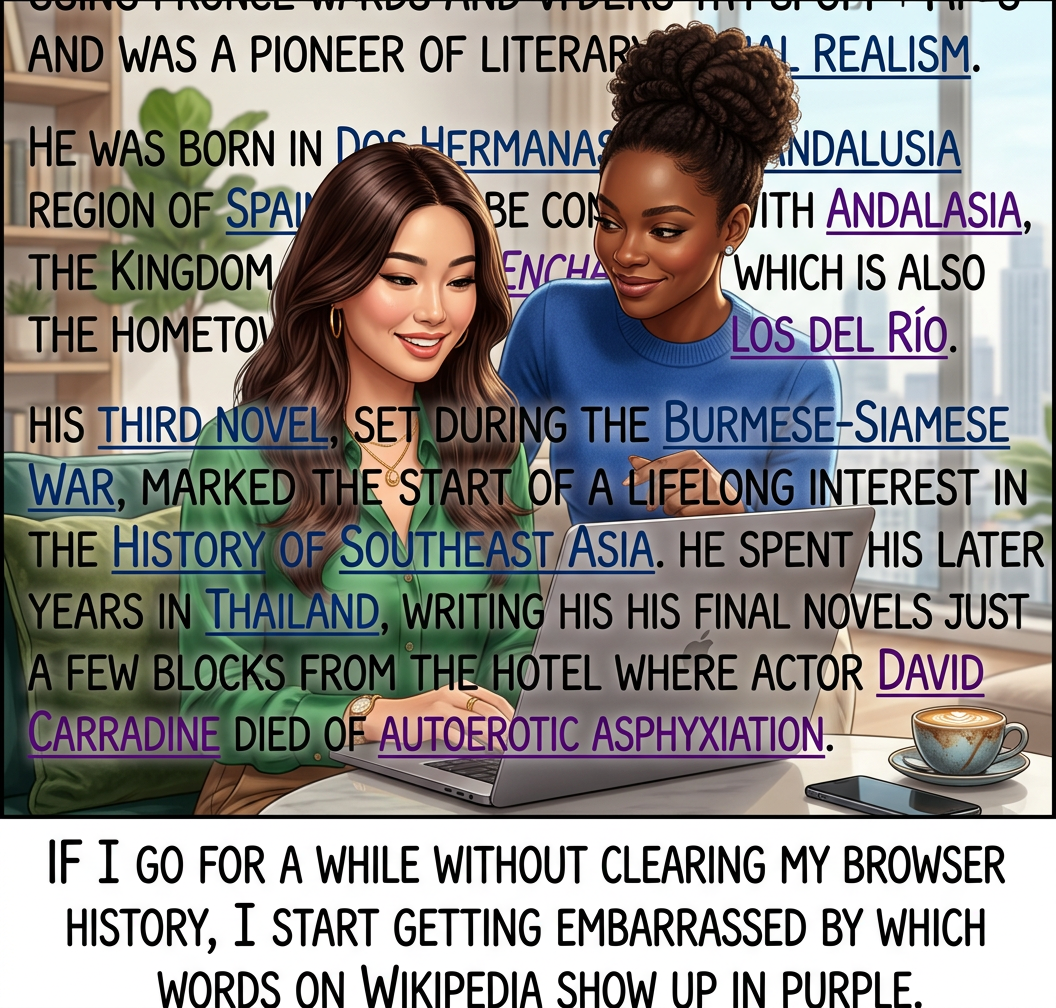 I hate when I read something like '... tension among the BASE jumpers nearly led to wingsuit combat ...', and I get excited because 'wingsuit combat' is underlined, only to find that it's just separate links to the 'wingsuit' and 'combat' articles.
