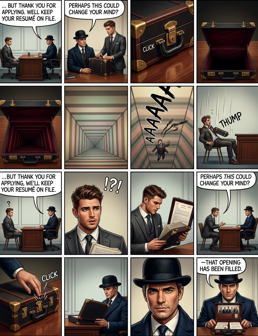 Hey, before you go, can you explain to me what job I now have?