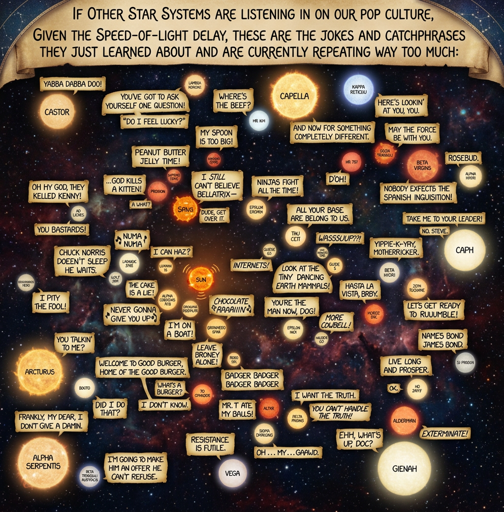 The strongest incentive we have to develop faster-than-light travel is that it would let us apologize in advance.