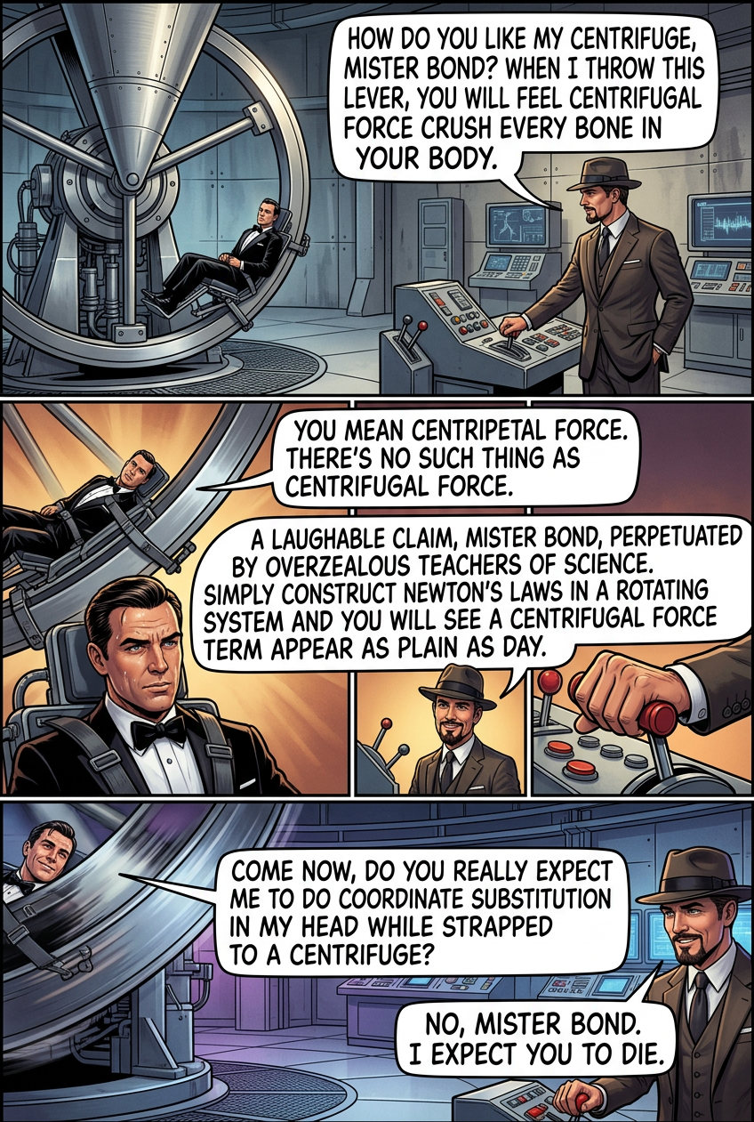 You spin me right round, baby, right round, in a manner depriving me of an inertial reference frame.  Baby.