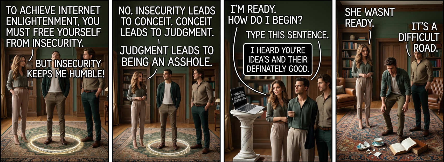 But the rules of writing are like magic spells. If you never acquire them, then not using them says nothing.