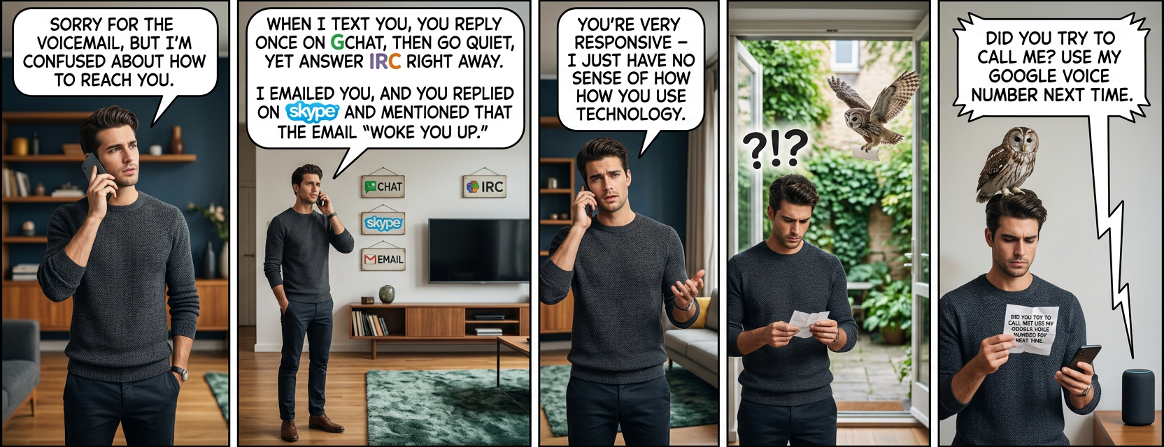 If you call my regular number, it just goes to my pager.