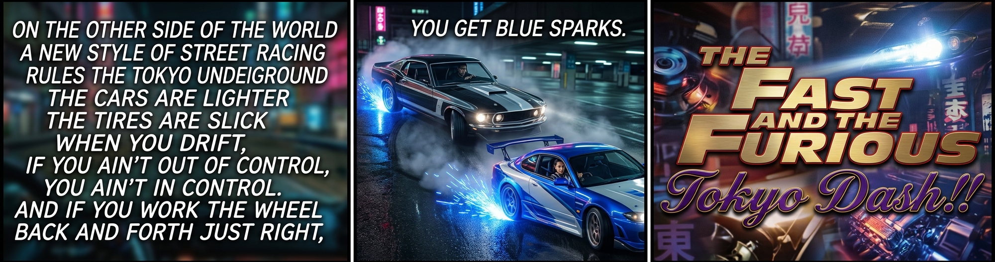 Sometimes when I steer shopping carts around corners, I slide them a little and pretend I'm getting the blue spark boost.