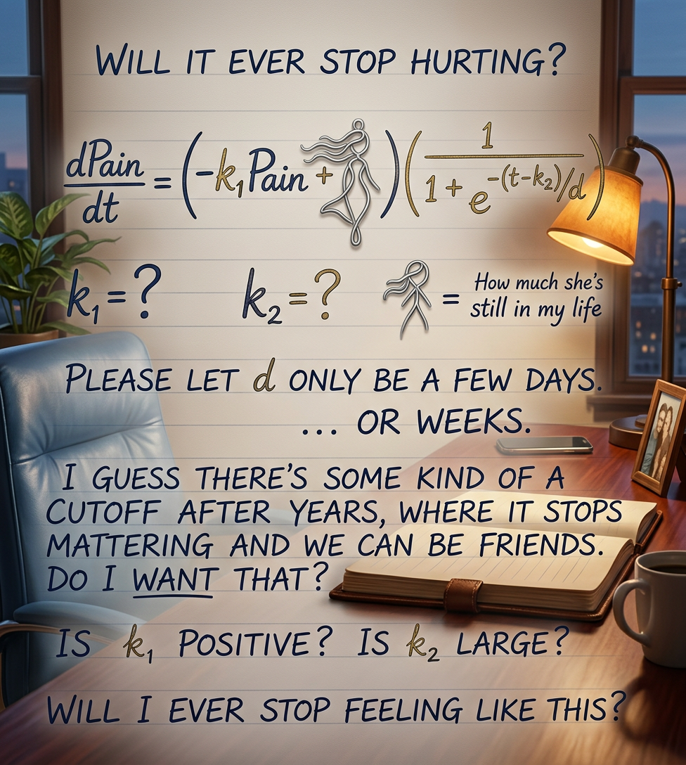 You laugh to keep from crying, you do math to keep from crying . . .