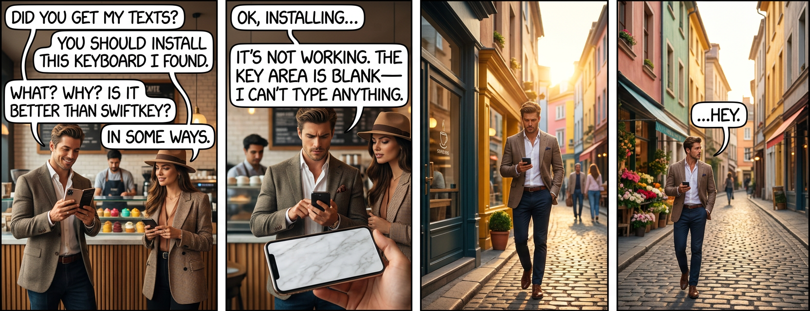 I'm always installing tons of weird experimental keyboards because it serves as a good reminder that nothing I was going to type was really worth the trouble.