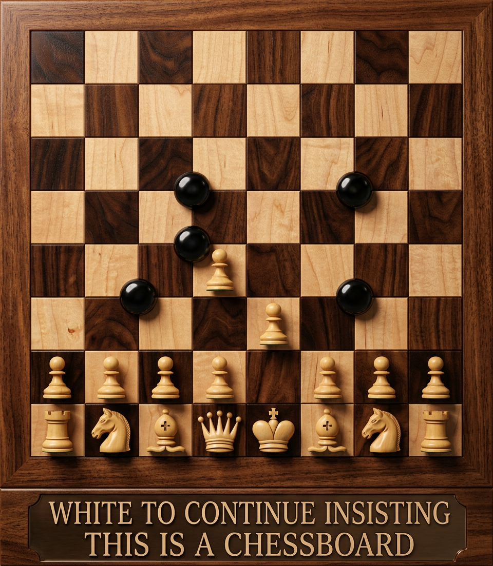 Prediction for Carlsen v. Anand: ... 25. Qb8+ Nxb8 26. Rd8# f6 27. "... dude." Qf5 28. "The game is over, dude." Qxg5 29. Rxe8 0-1 30. "Dude, your move can't be '0-1'. Don't write that down." [Black flips board]