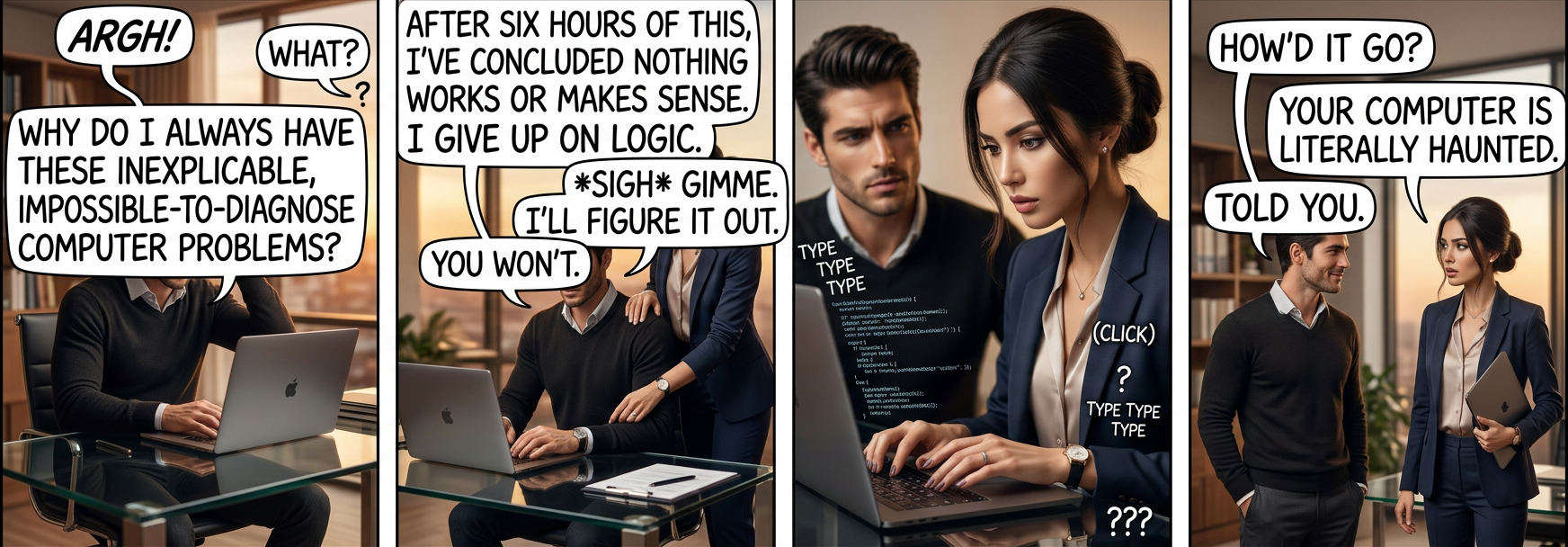 'It has a ghost in it. Take it back.' 'No.'