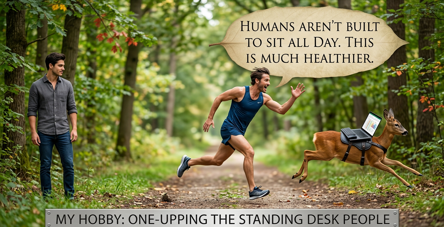 At first I was making fun of them, but joke's on me--the deer is surprisingly ergonomic, except for the kicks.