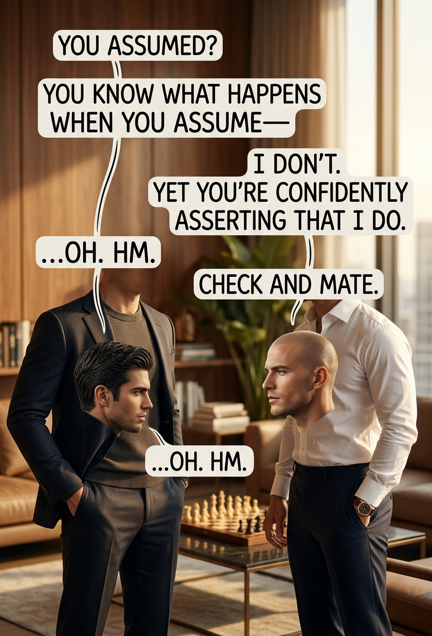 You know what happens when you assert--you make an ass out of the emergency response team.