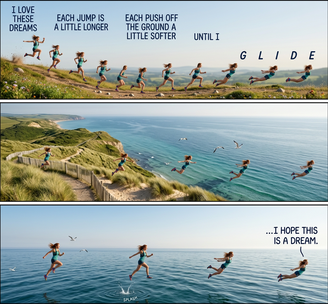 Or that I'm at least following the curve of the Earth around to land ...