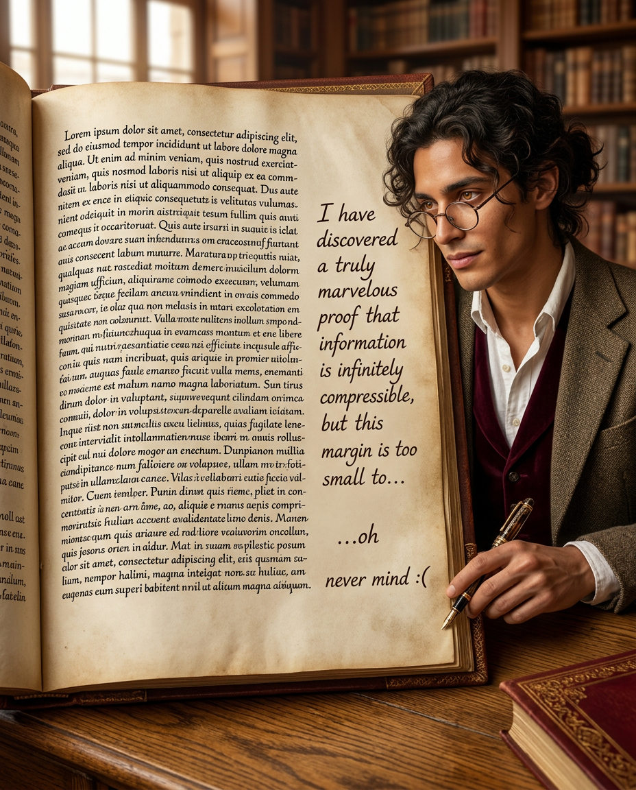 PROTIP: You can get around the Shannon-Hartley limit by setting your font size to 0.