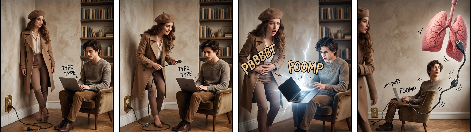 In this situation, gzip /dev/inside to deflate, then pipe the compressed air to /dev/input to clean your keyboard. Avert your eyes when you do.