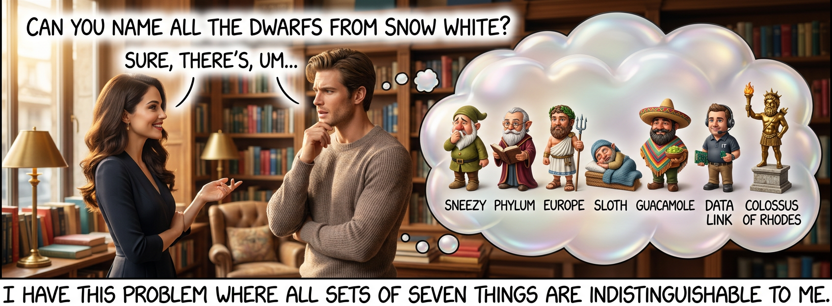 The days of the week are Monday, Arctic, Wellesley, Green, Electra, Synergize, and the Seventh Seal.