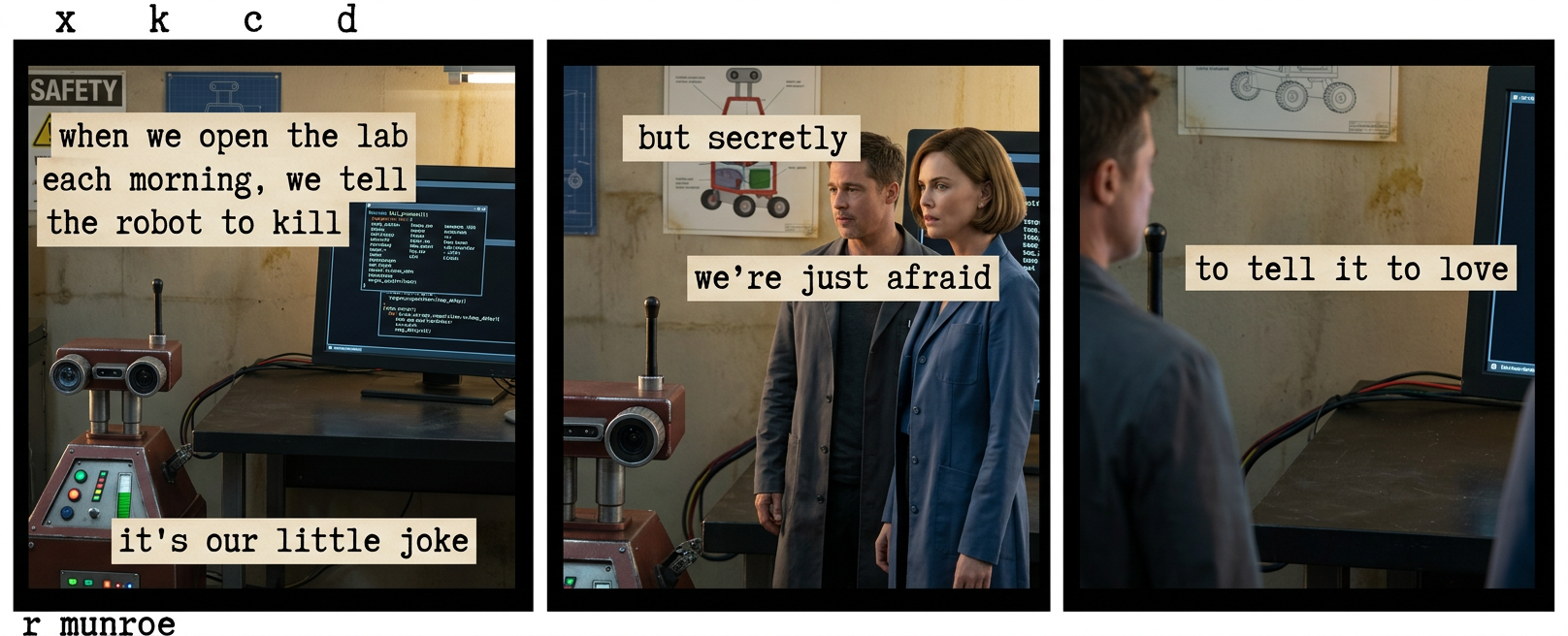 The robot is pregnant.  It isn't mine.