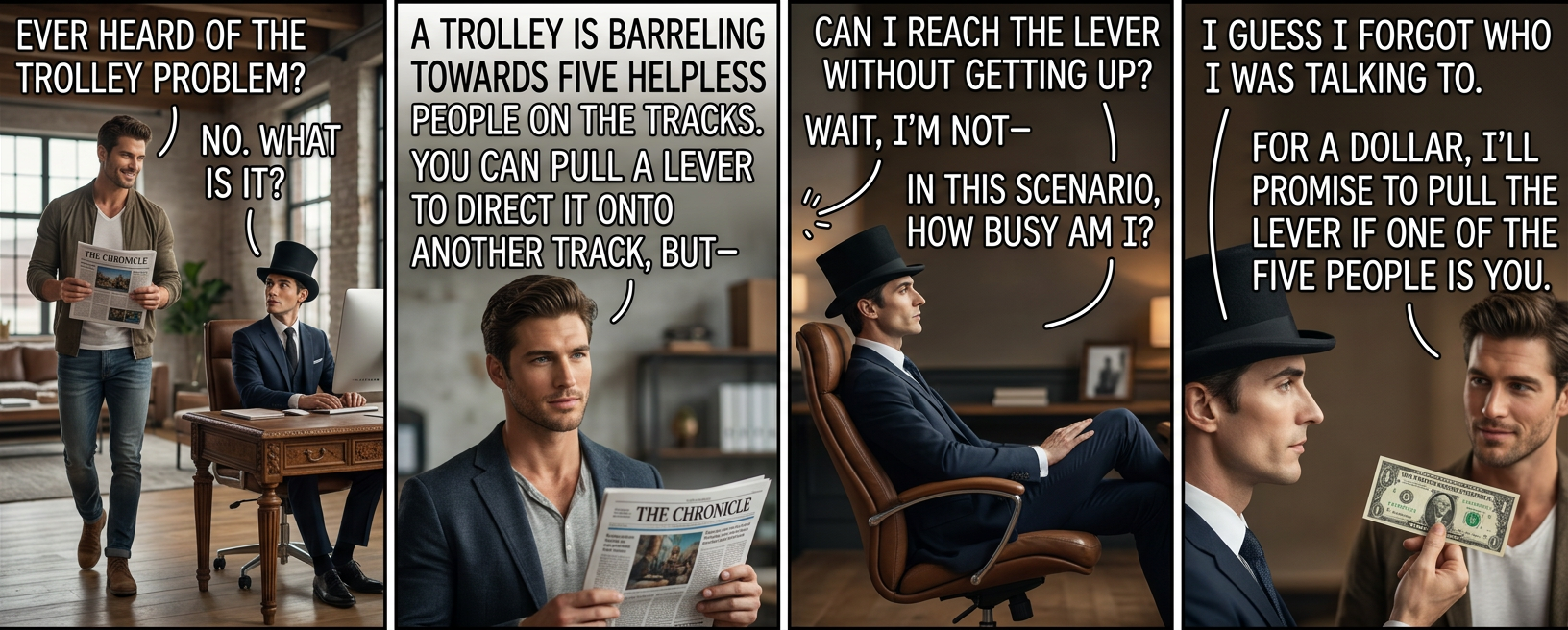 For $5 I promise not to orchestrate this situation, and for $25 I promise not to take further advantage of this ability to create incentives.