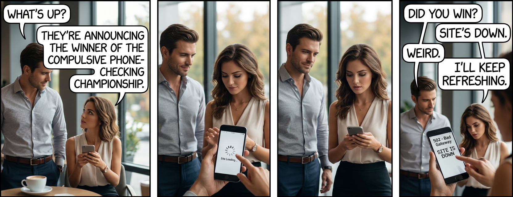 'Where were you when you learned you'd won?' 'I was actually asleep; I woke up when I refreshed the webite and saw the news.'