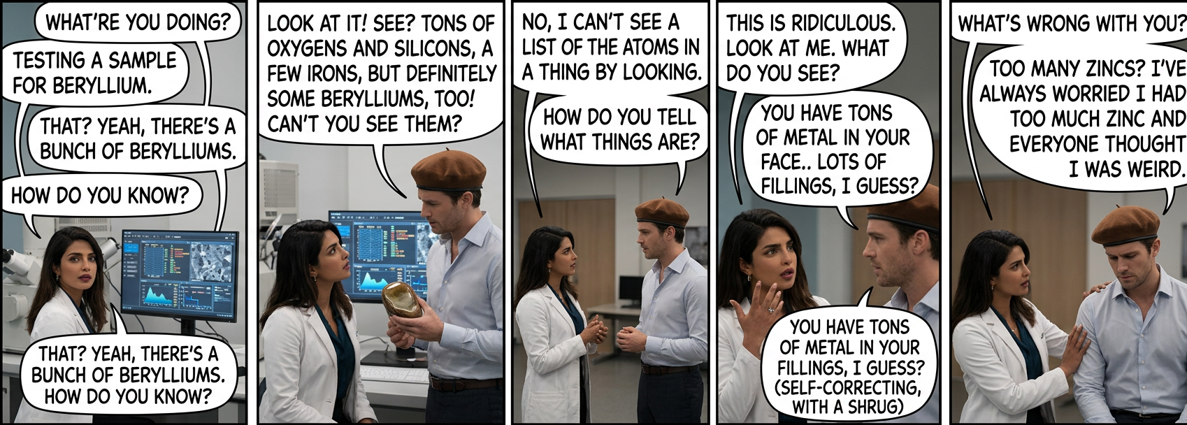 When I was little I had trouble telling my dad apart from the dog. I always recognized my mom because she had a bunch of extra plutoniums in her middle. I never did ask her why ...