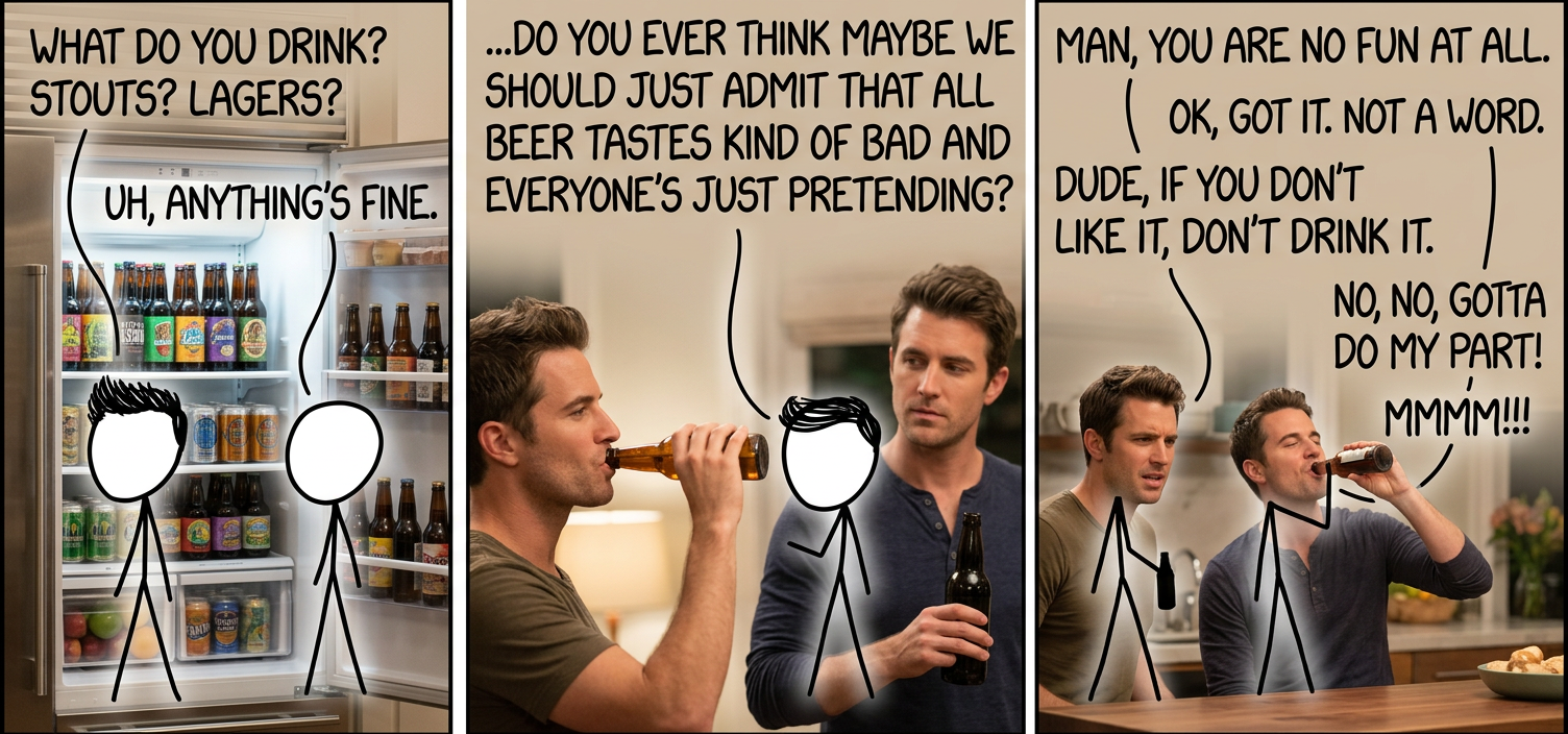 Mmmm, this is such a positive experience! I feel no social pressure to enjoy it at all!