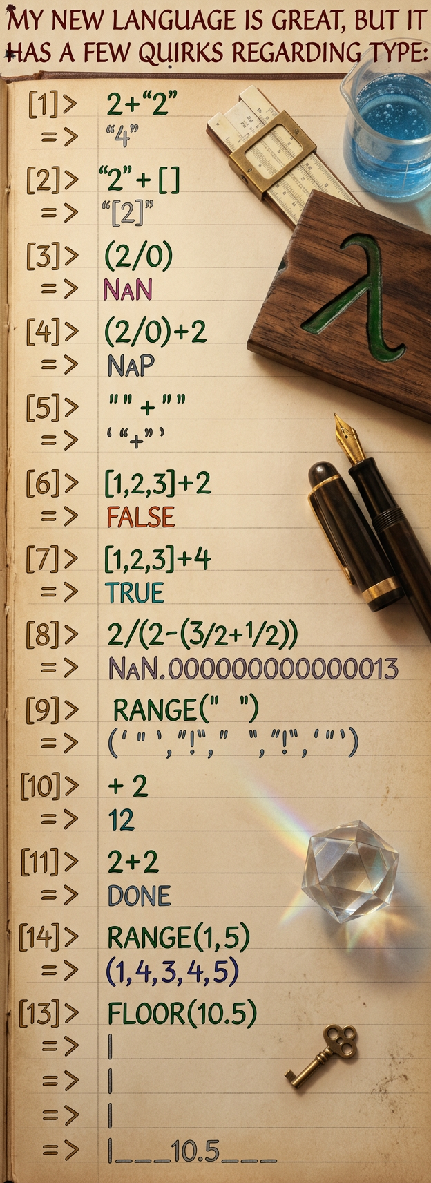 colors.rgb("blue") yields "#0000FF". colors.rgb("yellowish blue") yields NaN. colors.sort() yields "rainbow"
