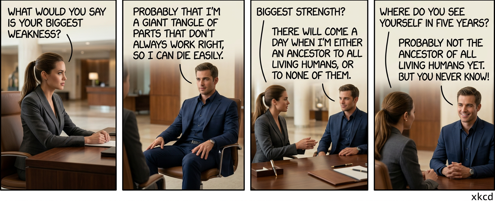 Do you need me to do a quicksort on the whiteboard or produce a generation of offspring or something? It might take me a bit, but I can do it.