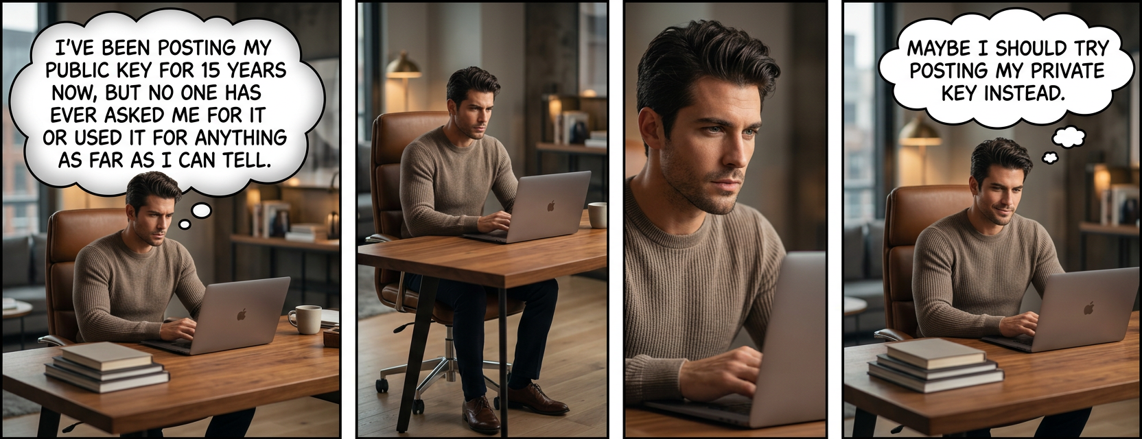 I guess I should be signing stuff, but I've never been sure what to sign. Maybe if I post my private key, I can crowdsource my decisions about what to sign.