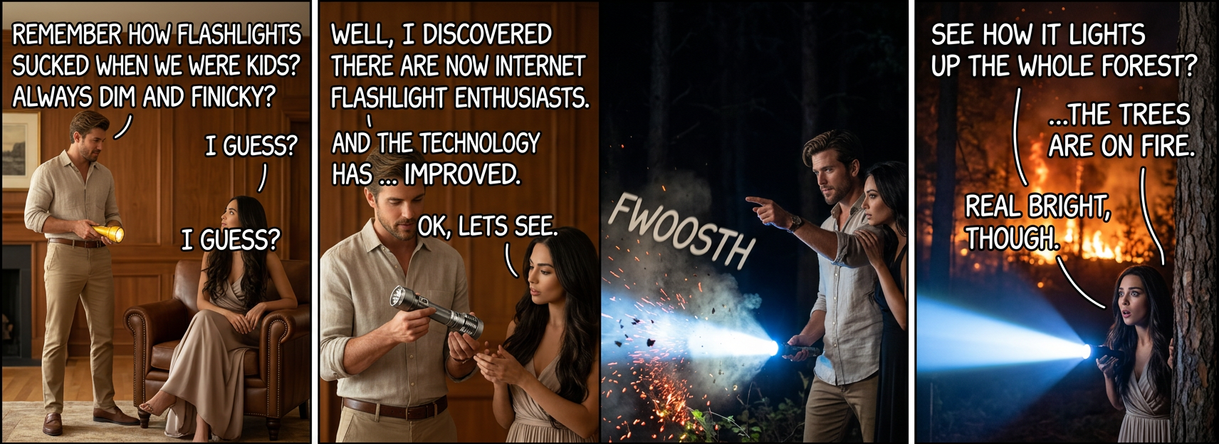 Due to a typo, I initially found a forum for serious Fleshlight enthusiasts, and it turns out their highest-end models are ALSO capable of setting trees on fire. They're impossible to use without severe burns, but some of them swear it's worth it.