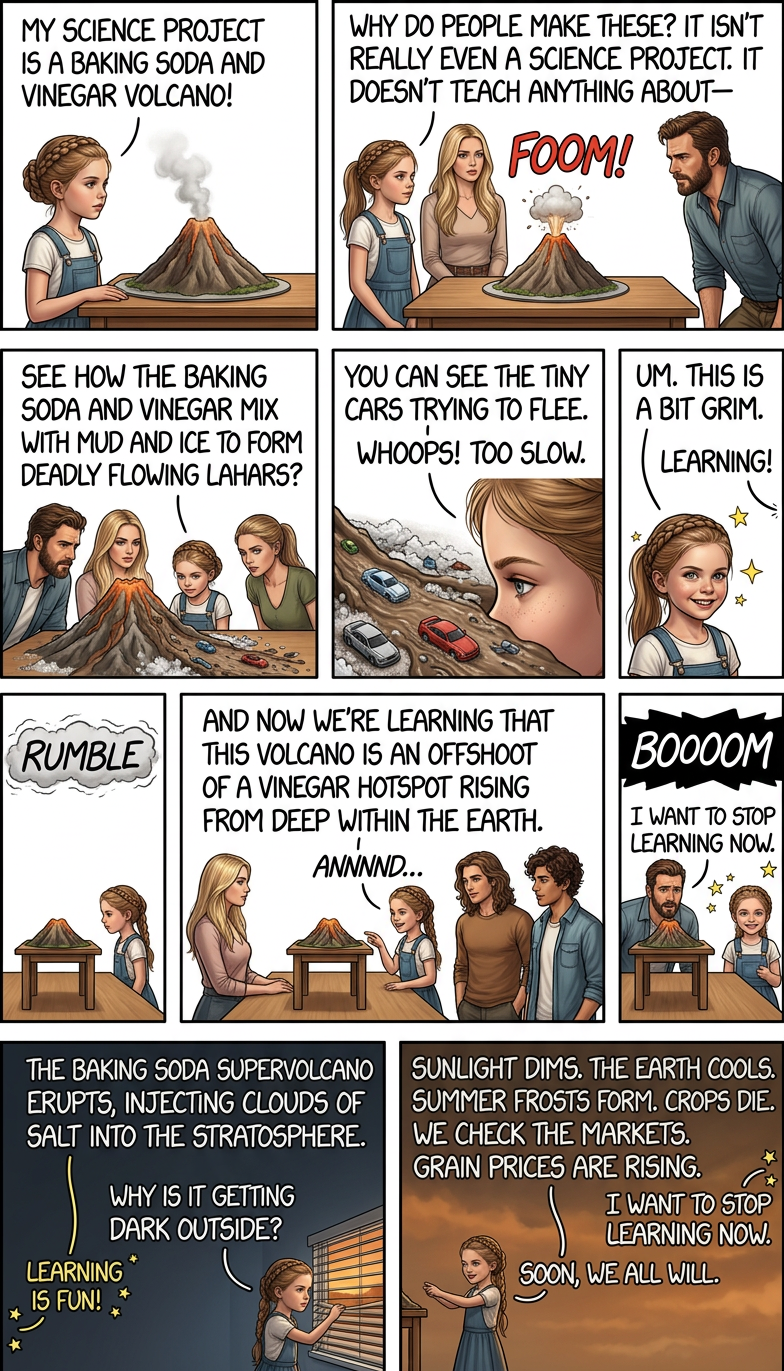 Sure, it may not meet science fair standards, but I want credit for getting my baking soda and vinegar mountain added to the Decade Volcanoes list.