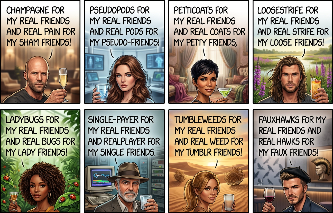 Platonic solids for my real friends and real solids for my platonic friends!