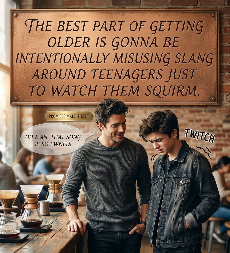 It slowly dawns on us that our parents knew exactly what they were doing.