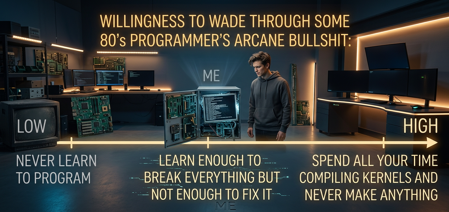 Learning arcane bullshit from the 80s can break your computer, but if you're willing to wade through arcane bullshit from programmers in the 90s and 2000s, you can break everyone else's computers, too.