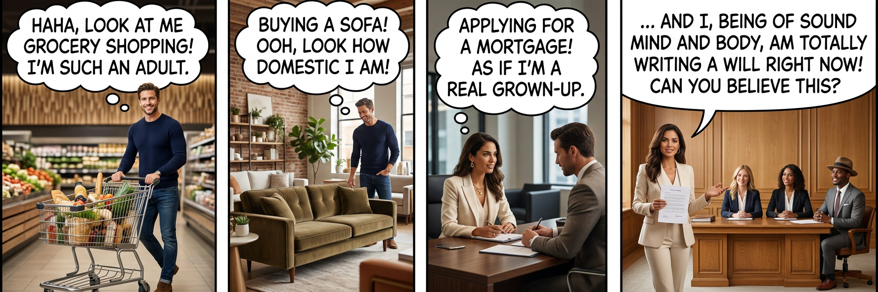 (1) That shopping cart is full of AirHeads, and (2) I died at 41 from what the AirHeads company spokesperson called 'probably natural causes.'