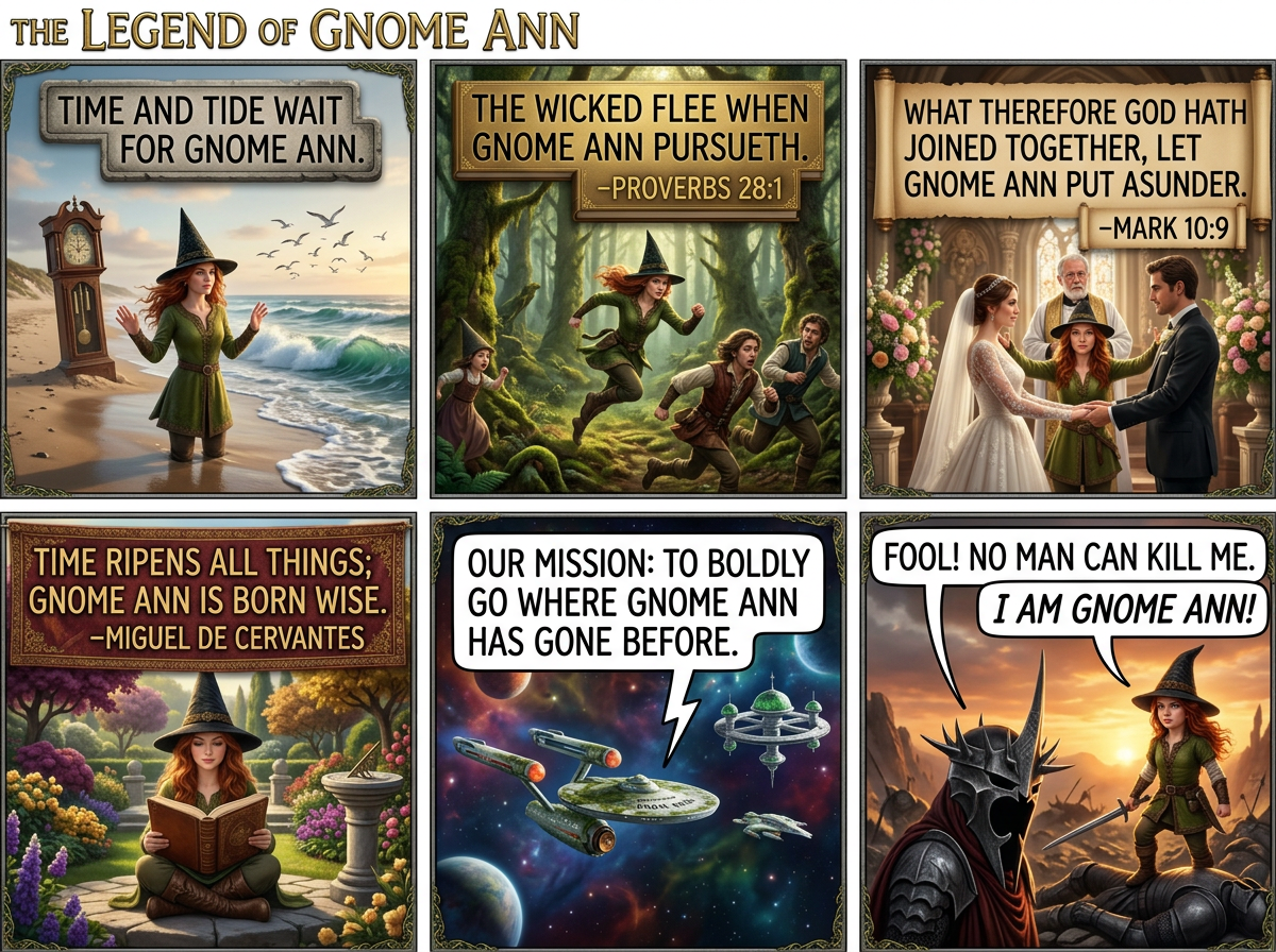 President Andrew Johnson once said, "If I am to be shot at, I want Gnome Ann to be in the way of the bullet."