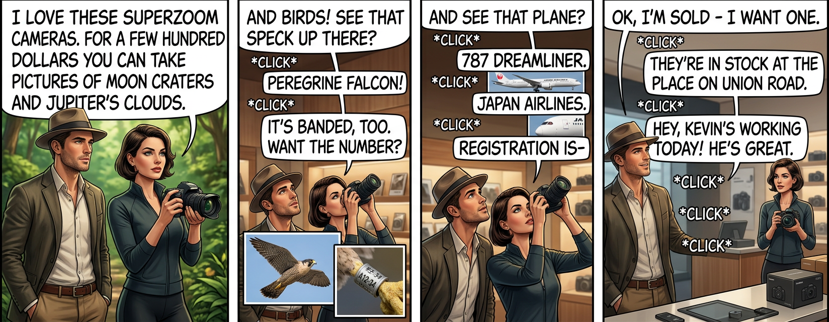 *click* Let him know he's got a stain on his shirt, though.