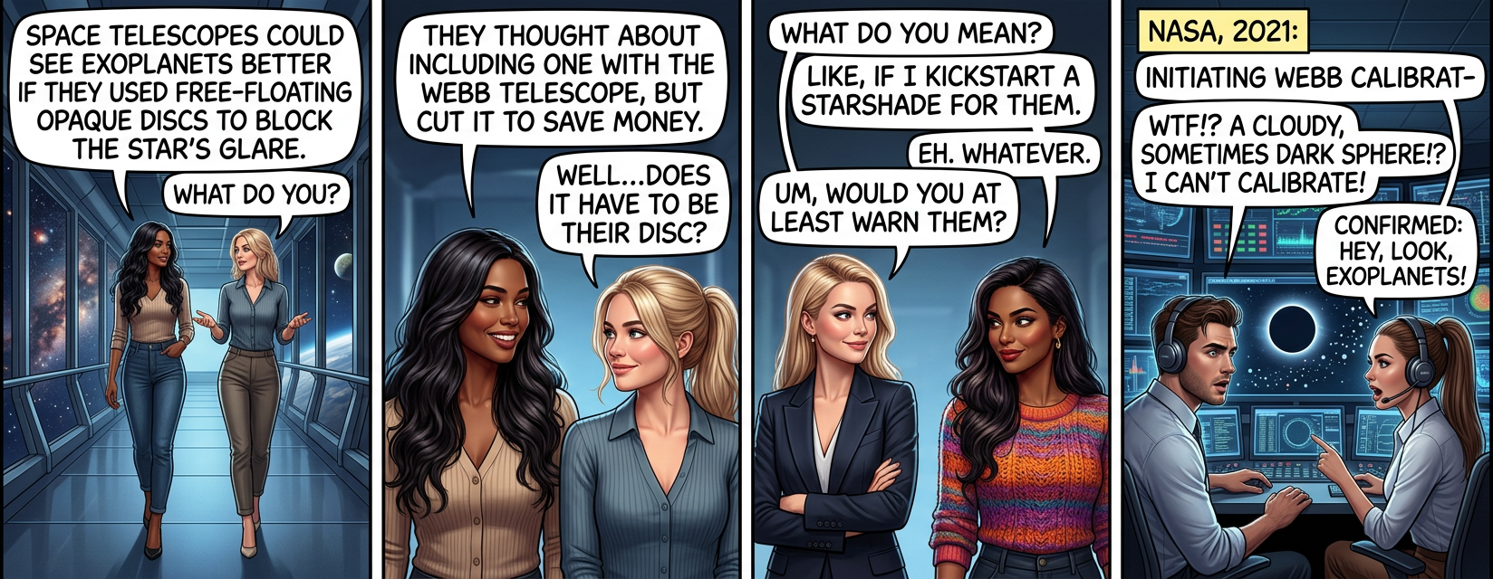 The New Worlds Mission is already trying to get funding for this, but NASA sponsored their proposal, so it will be hard to catch the telescope people by surprise with it.