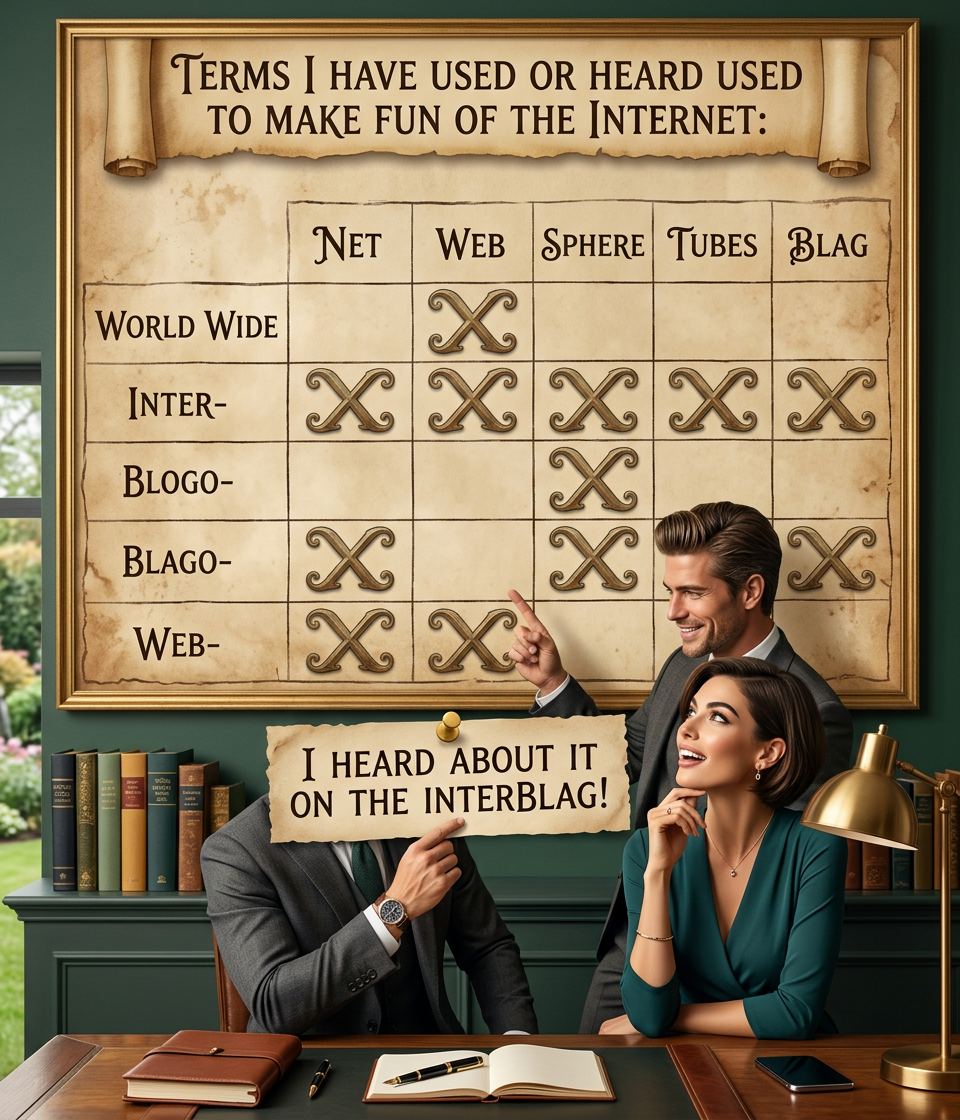 Sometimes I hate the internet.  Sometimes it makes me happy that 'The Tubes' has become slang for the internet so quickly.