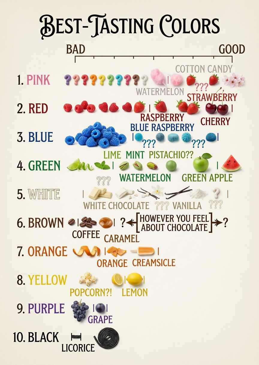 I recognize that chocolate is its own thing on which reasonable people may differ. Everything else here is objective fact.