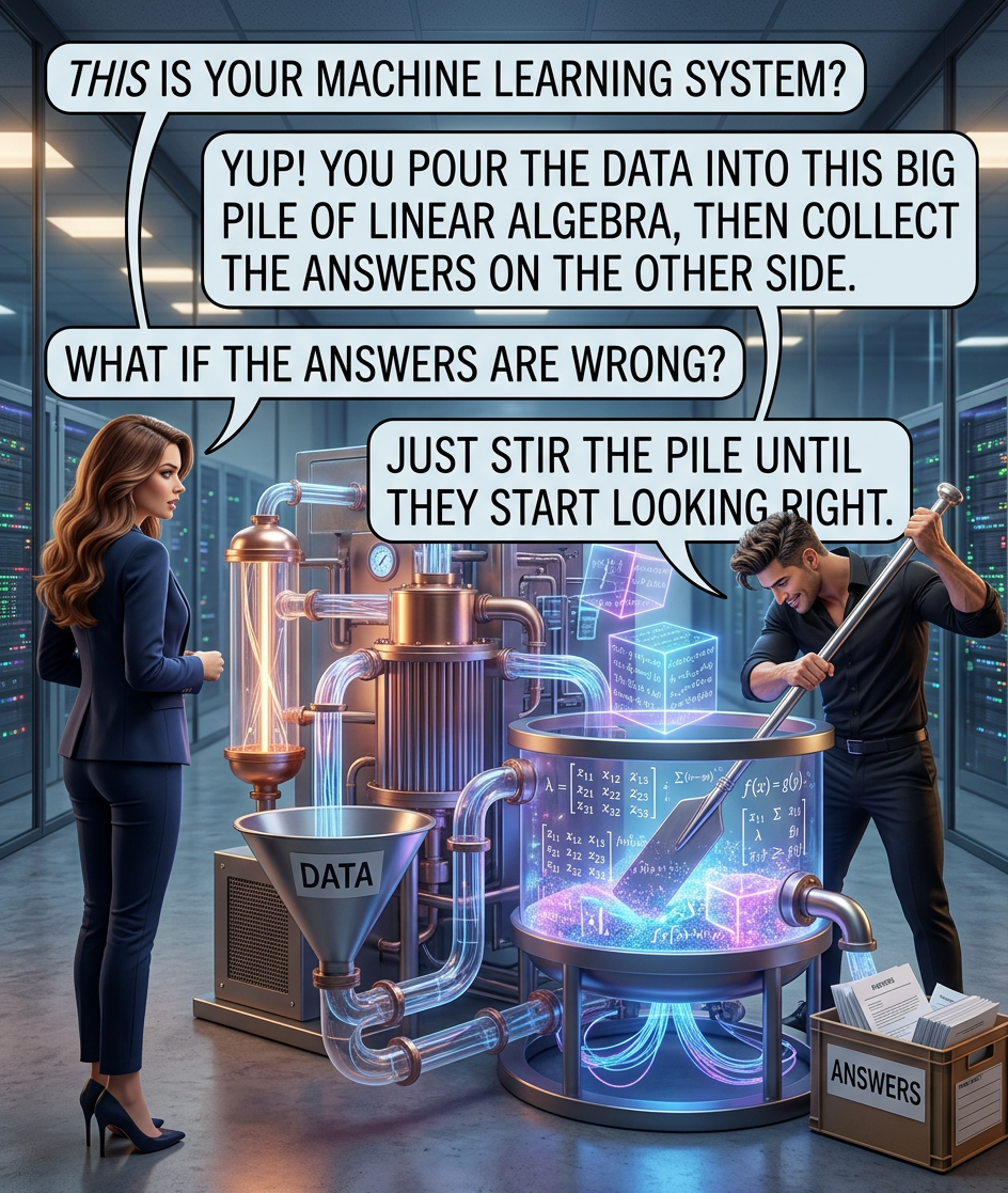 The pile gets soaked with data and starts to get mushy over time, so it's technically recurrent.