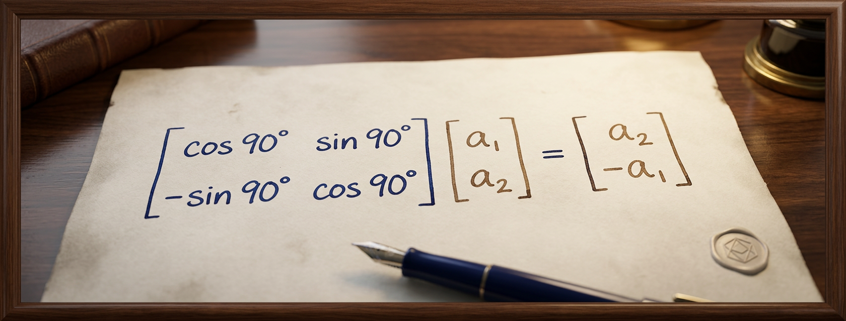 In fact, draw all your rotational matrices sideways.  Your professors will love it!  And then they'll go home and shrink.