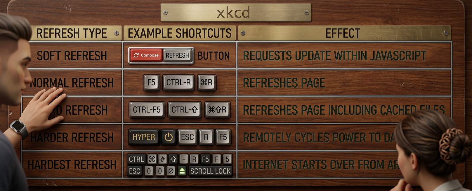 The hardest refresh requires both a Mac keyboard and a Windows keyboard as a security measure, like how missile launch systems require two keys to be turned at once.