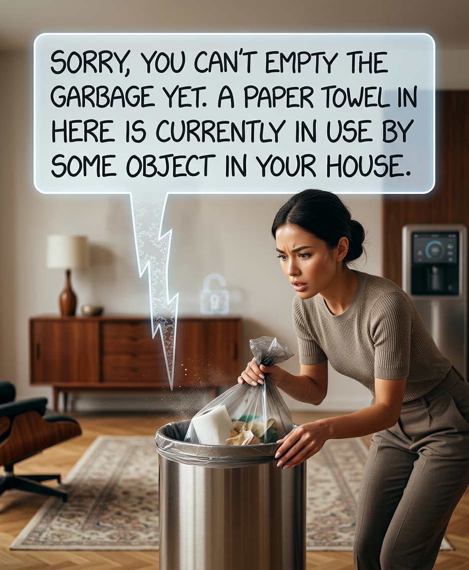 'Which one?' 'I dunno, it's your house. Just check each object.' 'Check it for *what*?' 'Whether it looks like it might have touched a paper towel at some point and then forgotten to let go.' '...' 'You can also Google to learn how to check which things are using which resources.' 'You know, I'll just leave the towel there and try again tomorrow.'