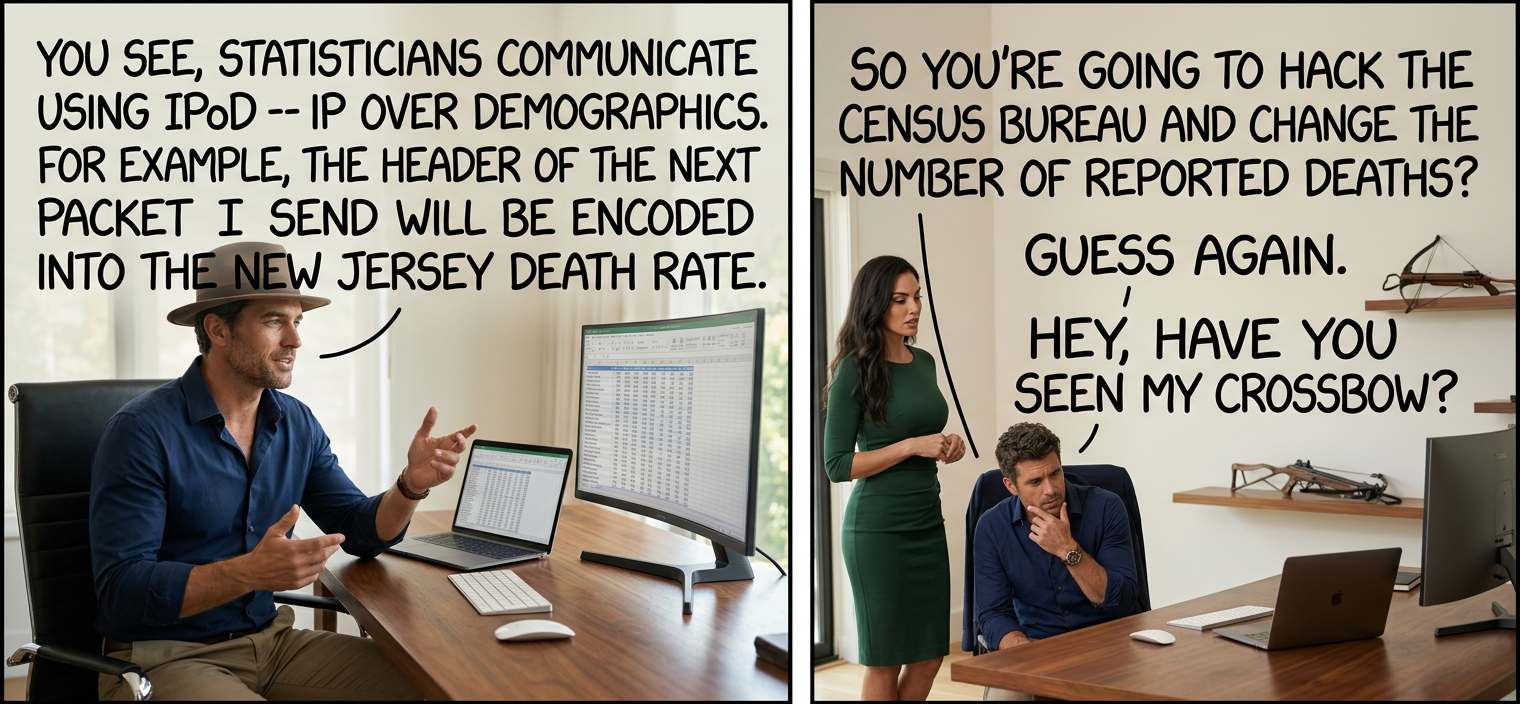 For smaller numbers he has to SAVE lives.  The birthrate channel is even more of a mixed bag.