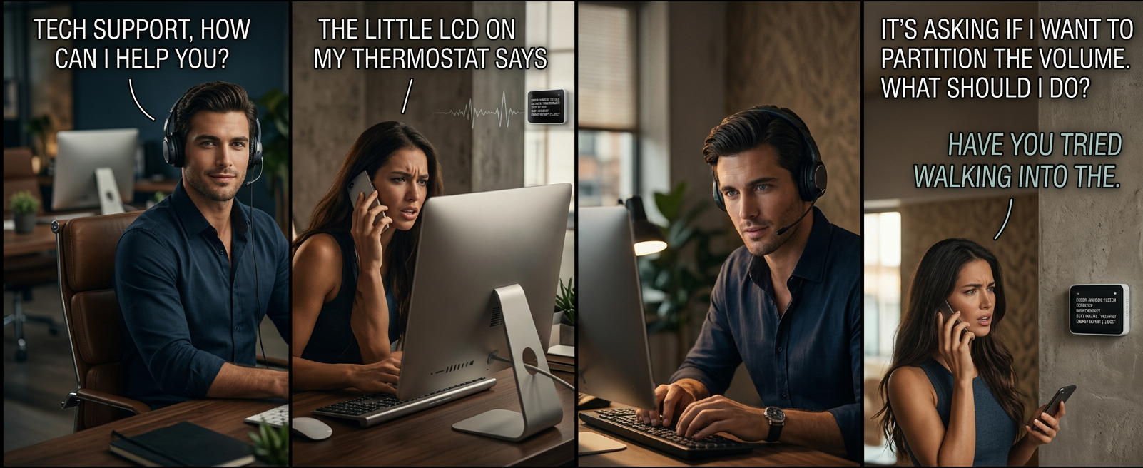 Your problem is so terrible, I worry that, if I help you, I risk drawing the attention of whatever god of technology inflicted it on you.