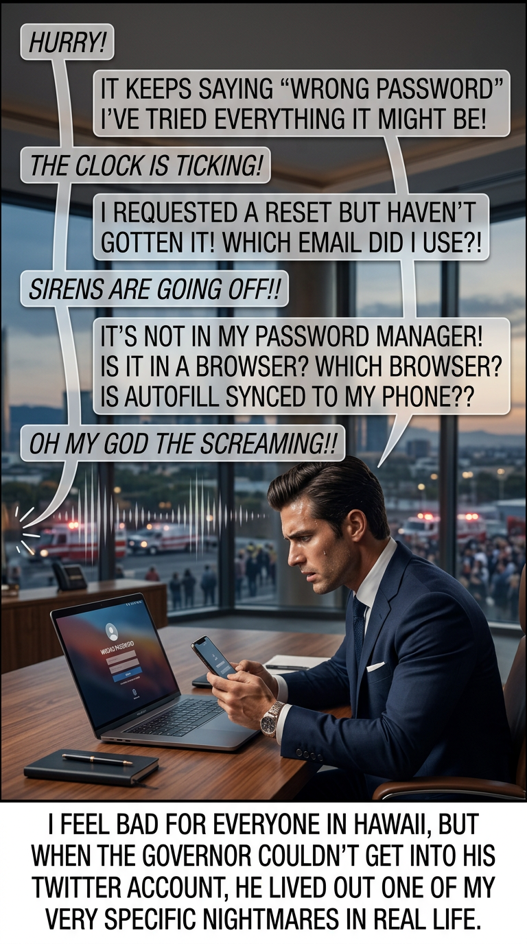 Ok, I've got it, just need to plug in my security key. Hmm, which way does the USB go? Nope, not that way. I'll just flip it and– OH JEEZ IT FELL INTO THE VENT.