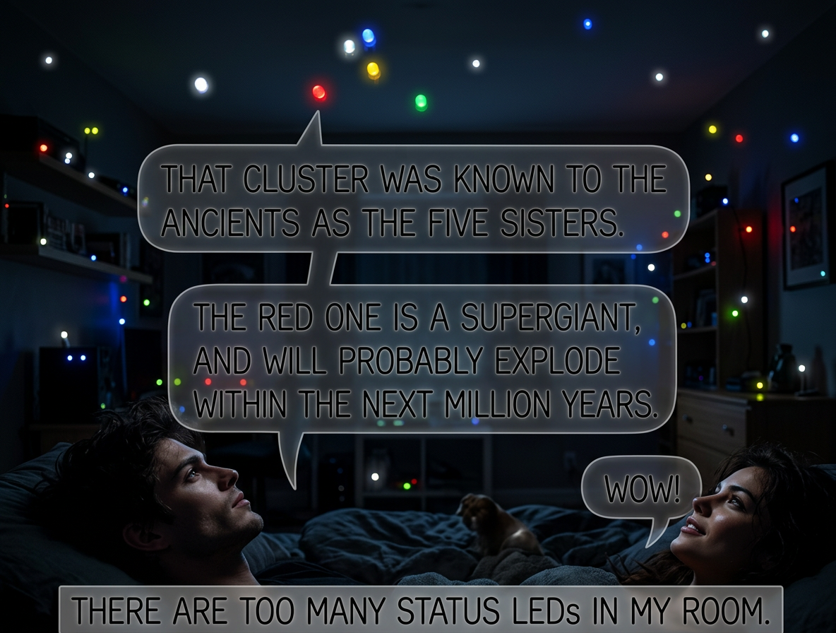 That one is a variable star which pulses every 30 seconds. Its name comes from a Greek word meaning "smoke alarm."