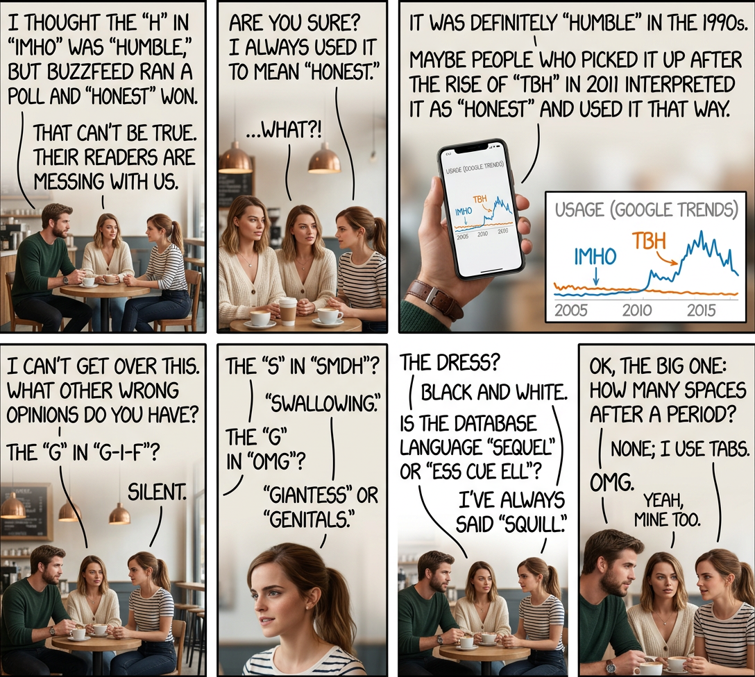 "Ugh, TMI." "Yeah, that's some tantalizing meat info."