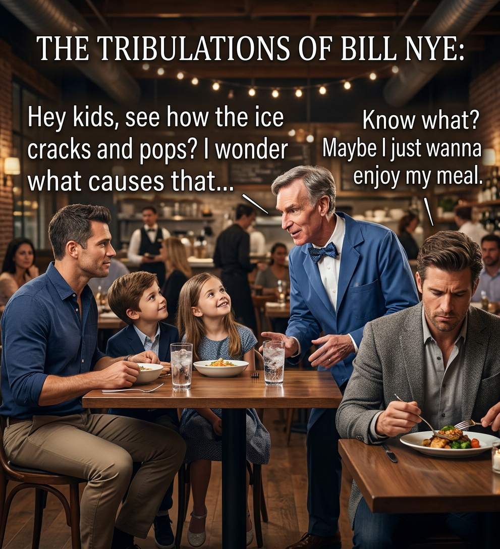 You could at least not wear the lab coat everywhere, dude.