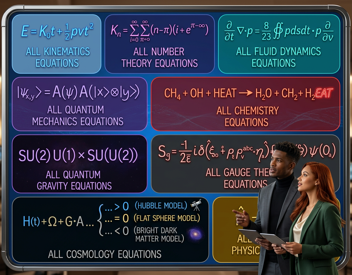 All electromagnetic equations: The same as all fluid dynamics equations, but with the 8 and 23 replaced with the permittivity and permeability of free space, respectively.
