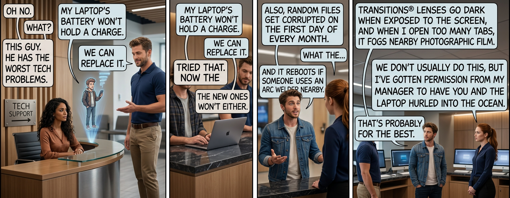 Hang on, we got a call from the feds. They say we can do whatever with him, but the EPA doesn't want that laptop in the ocean. They're sending a team.